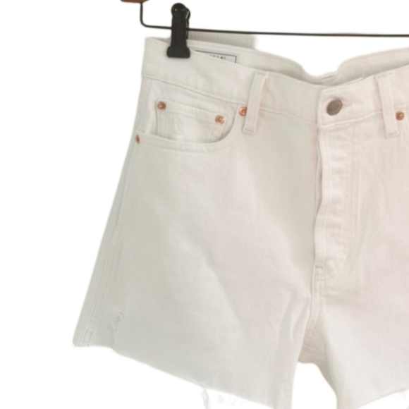 GAP White Cheeky High Rise Denim Shorts NWT 29 Tall - Picture 7 of 13